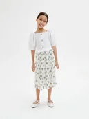 Sukienki i spódniczki dla dziewczynek - Reserved - Plisowana spódnica w kwiaty - złamana biel - miniaturka - grafika 1