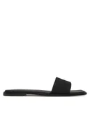Klapki i japonki damskie - Calvin Klein Klapki Flat Slide - He HW0HW02378 Czarny - miniaturka - grafika 1