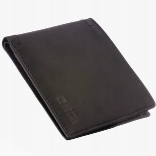 Portfel Męski BIG STAR Czarny Klasyczny Cienki Elegancki na prezent - Portfele - miniaturka - grafika 1