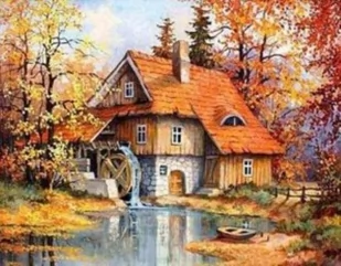 Malowanie po numerach. Dom jesienią 40 x 50 5671 (31433) - Norimpex - Malowanie po numerach - miniaturka - grafika 1