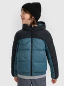 Kurtki i płaszcze dla chłopców - 4F Kurtka puchowa z wypełnieniem syntetycznym chłopięca - oliwkowa/khaki 122 (6-7 lat) - miniaturka - grafika 1