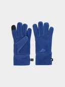 Rękawiczki dla dzieci - 4F Rękawiczki polarowe Touch Screen dziecięce - niebieskie S/M - miniaturka - grafika 1