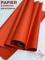 Folia, papier śniadaniowy, serwetki - Papier florystyczny do pakowania satynowy Ceglany (pomarańczowy) 50cmX9m - miniaturka - grafika 1