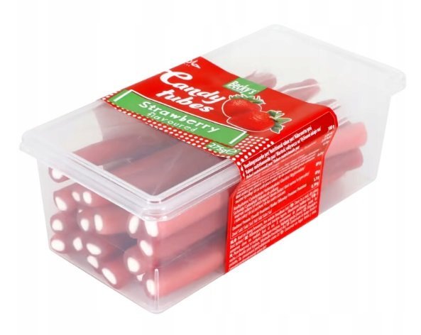 Becky's Candy tubes Cukierki kable truskawkowe 275g