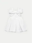 Sukienki i spódniczki dla dziewczynek - Abel & Lula Sukienka elegancka 5031 Biały Regular Fit - miniaturka - grafika 1