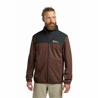 Kurtki męskie - Męska kurtka softshellowa Jack Wolfskin FELDBERG HOODY M hot choc - S - miniaturka - grafika 1
