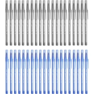 40 szt. x długopis BIC Round Stic Classic 1,0 mm: 20x niebieski + 20x czarny - Długopisy - miniaturka - grafika 1