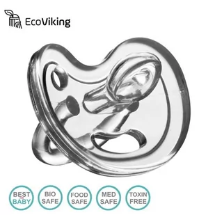 Eco Viking Eco Viking Anatomiczny Smoczek Uspokajający SiliMed Tranparent  wiek 6m+ - Smoczki uspokajające - miniaturka - grafika 3
