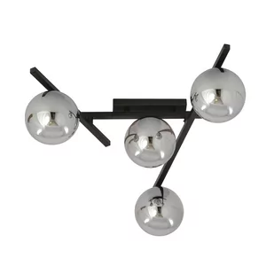 Emibig Lighting czarny krótki żyrandol szklane kule SMART 4 BLACK/GRAFIT 1104/4 nowoczesna lampa sufitowa do sypialni 1104/4 - Lampy sufitowe - miniaturka - grafika 2
