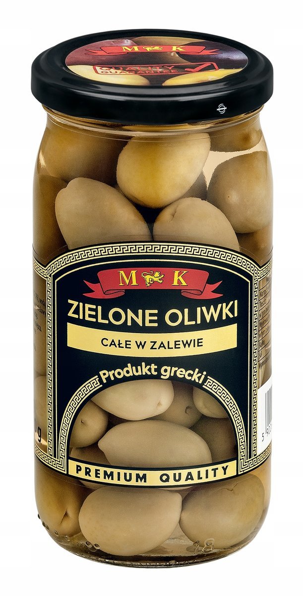 OLIWKI GRECKIE ZIELONE CAŁE W ZALEWIE 350 G MK