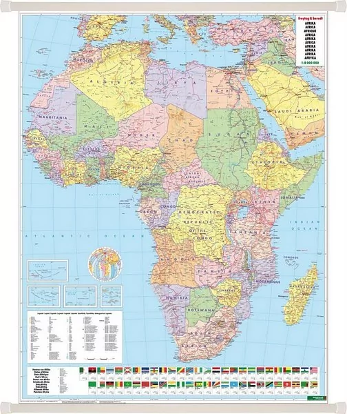 Freytag&amp;Berndt Afryka mapa ścienna polityczna 1:8 000 000 Freytag & Berndt