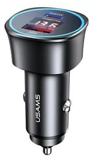 Usams Ładowarka  USAMS Ład sam 1xUSB+1xUSB-C C26 95W only head Fast Charge czarny/black CC146TC01 US-CC146 CC146TC01 - Ładowarki samochodowe - miniaturka - grafika 1