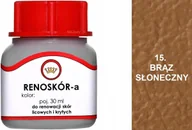 Środki do obuwia i ubrań - G10-01 BRĄZ SŁONECZNY 15 RENOSKÓR FARBA DO BUTÓW WILBRA DO SKÓRY LAKIER EKO - miniaturka - grafika 1