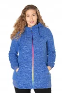 Bluzy damskie - Ciepła Długa Bluza Polarowa Polar Damski 409-5 r S - miniaturka - grafika 1