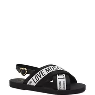 Sandały damskie - Love Moschino Sandały | z dodatkiem skóry - miniaturka - grafika 1
