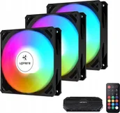 Wentylatory komputerowe - Wentylator upHere NK1206 ARGB Czarny 4-pack + Hub + Pilot F4X UPHERE NK1206 - 3 - miniaturka - grafika 1