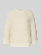 Swetry damskie - Sweter z dzianiny z prążkowanymi wykończeniami - miniaturka - grafika 1