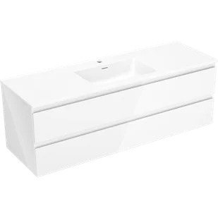 Mexen Orio szafka łazienkowa 140 cm z umywalką Otis, 2 szuflady, biała połysk - 91A10-14047-2-BFF00-W18M00 - Szafki łazienkowe - miniaturka - grafika 1