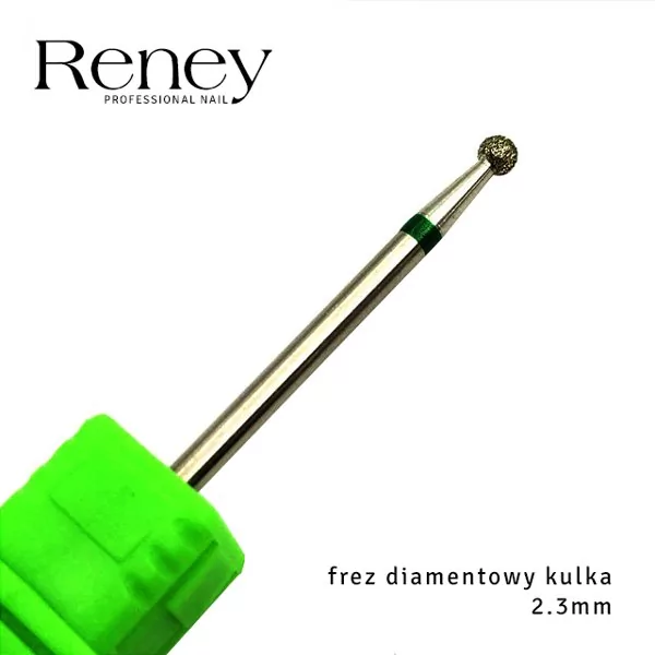 Reney, frez diamentowy kulka, 2,3 mm