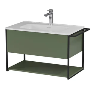 Szafka łazienkowa pod umywalkę Krofam Lov 80 cm szaro zielony mat 137-0103 - Szafki łazienkowe - miniaturka - grafika 1