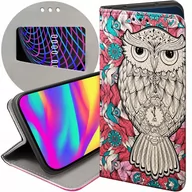 Etui i futerały do telefonów - ETUI Z KLAPKĄ DO IPHONE 14 WZORY SOWA SÓWKA SOWY FUTERAŁ POKROWIEC CASE - miniaturka - grafika 1