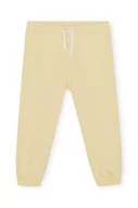 Spodnie i spodenki dla dziewczynek - Konges Sløjd spodnie dresowe dziecięce kolor żółty gładkie - miniaturka - grafika 1