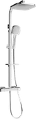Zestawy prysznicowe - Mexen CQ33 zestaw prysznicowy natynkowy z deszczownicą i baterią termostatyczną, chrom - 772503395-00 - miniaturka - grafika 1