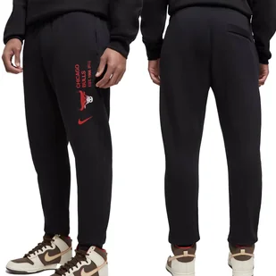 Nike spodnie męskie dresowe czarne dresy Chicago Bulls FV3373-010 S - Spodnie męskie - miniaturka - grafika 1