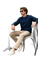 Bluzy męskie - TRENDYOL MAN BLUZA MĘSKA GRANATOWA I DŁUGIM RĘKAWEM XXL 5DA - miniaturka - grafika 1