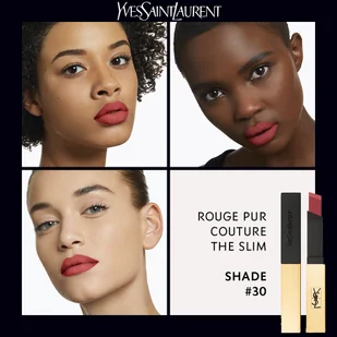Yves Saint Laurent Rouge Pur Couture The Slim cienka matująca szminka z zamszowym wykończeniem odcień 30 Nude Protest 2,2 g - Szminki - miniaturka - grafika 6