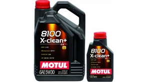 Motul 8100 X-Clean+ 5W30 6L+Zawieszka serwisowa - Oleje silnikowe - miniaturka - grafika 1