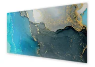Dekoracje domu - Panel kuchenny HOMEPRINT Marmur turkusowo złoty 100x50 cm - miniaturka - grafika 1