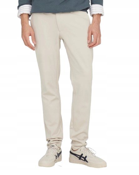 ONLY & SONS SPODNIE ELEGANCKIE MĘSKIE BEŻOWE PROSTE 30/34 JQA