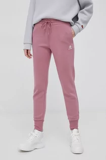 Spodnie damskie - Converse spodnie damskie kolor różowy gładkie - grafika 1