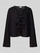 Bluzki damskie - Bluzka o kroju regular fit z wiązaniem model ‘LEILANI’ - miniaturka - grafika 1