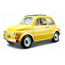 Bburago FIAT 500 F 1965 YELLOW skala 1:24 - Samochody i pojazdy dla dzieci - miniaturka - grafika 1
