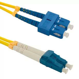 Qoltec Optic Patchcord SC/UPC LC/UPC SM 9/125 G652D 3m 54033 - Patchcordy - miniaturka - grafika 1