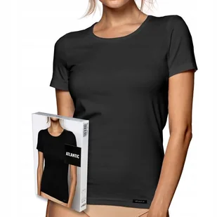 ATLANTIC podkoszulek damski krótki rękaw BLV koszulka damska czarny S - Koszulki i topy damskie - miniaturka - grafika 1