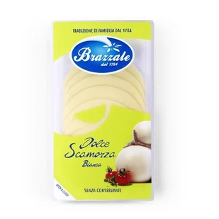 Ser biały w plastrach scamorza bianca 80 g - Brazzale - Pasty warzywne - miniaturka - grafika 1