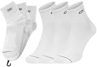 Skarpetki męskie - CALVIN KLEIN SKARPETY SKARPETKI 3 PARY WHITE 701218719 002 - Rozmiar: 40-46 - miniaturka - grafika 1