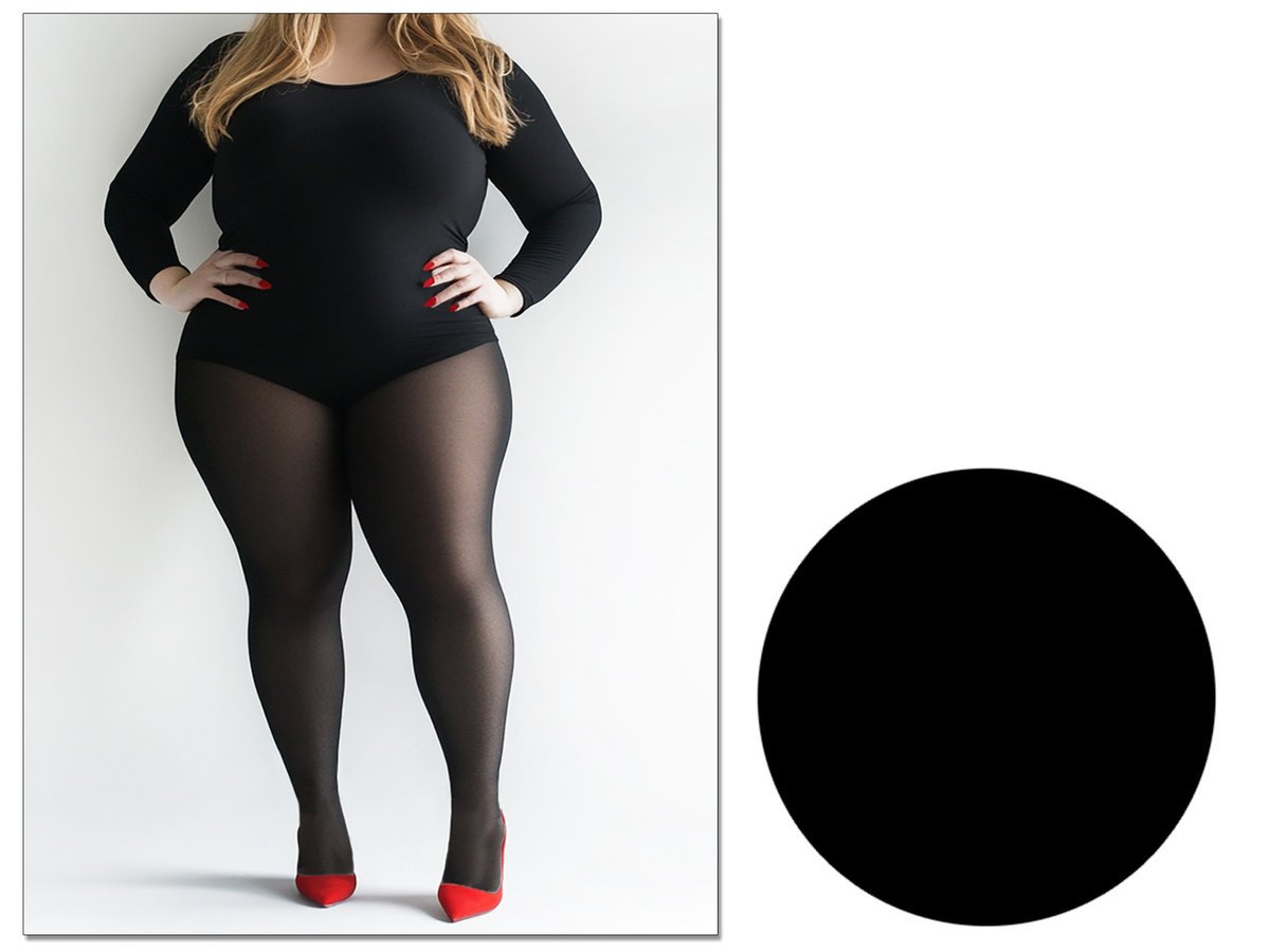 Rajstopy półmatowe Plus Size 20 DEN elastyczne duże rozmiary Nero 7