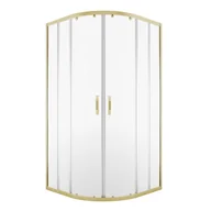 Kabiny prysznicowe - Kabina prysznicowa AQUALITY Durasan 78-100 x 78-100 złota półokrągła 1szt. - miniaturka - grafika 1