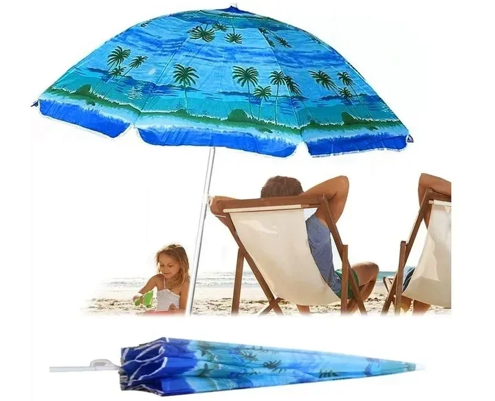 Duży Parasol Plażowy Balkonowy Ogrodowy Łamany Na Taras Plażę Do Ogrodu
