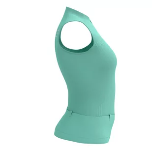 COMPRESSPORT Koszulka kompresyjna do biegania damska TRAIL POSTURAL TANK TOP shell blue - Koszulki sportowe męskie - miniaturka - grafika 3