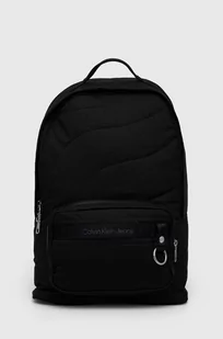 Calvin Klein Jeans plecak męski kolor czarny duży gładki - Plecaki - miniaturka - grafika 1