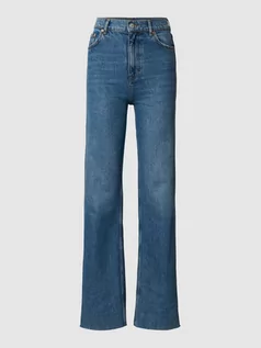 Spodnie damskie - Jeansy o rozkloszowanym kroju z dodatkiem streczu - grafika 1