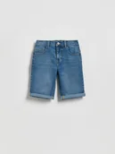 Spodnie i spodenki dla chłopców - Reserved - Jeansowe szorty - niebieski - miniaturka - grafika 1