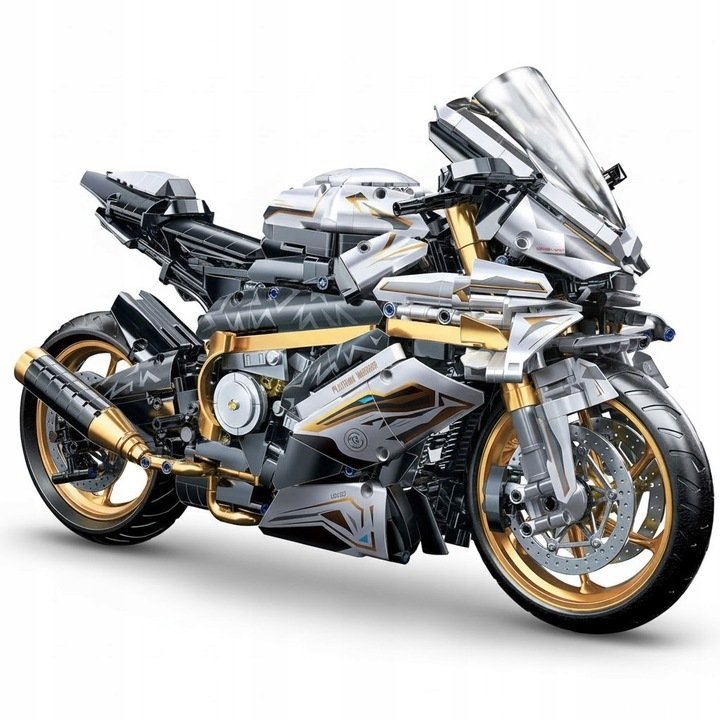 KLOCKI TECHNIC MOTOR motocykl sportowy 30 cm podstawka tabliczka (2045PCS)