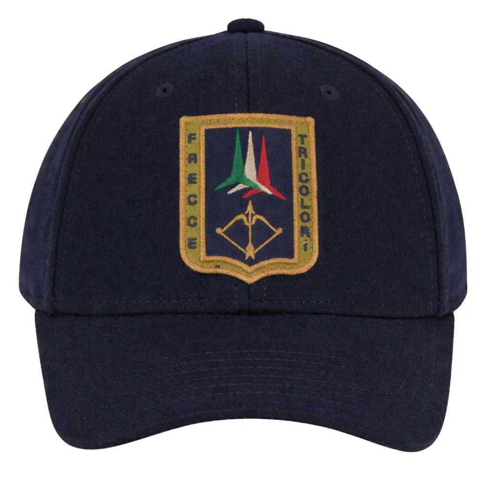 AERONAUTICA MILITARE Granatowa ocieplana męska czapka z daszkiem