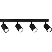 Lampy sufitowe - Superled Spoti lampa sufitowa (spot) 4-punktowa czarna - miniaturka - grafika 1